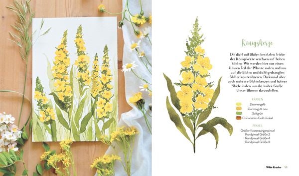 Produktbild: Wildflower Watercolor &ndash; Blumen-Aquarelle malen