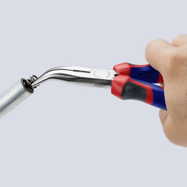 Produktbild: Knipex 25 25 160 Elektronik- u. Feinmechanik Flachrundzange 40&deg; gebogen Chrom-Vanadium Stahl 160 mm