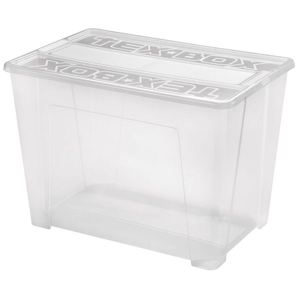 Aufbewahrungsbox TexBox mit Deckel transparent 57x38x40,5cm