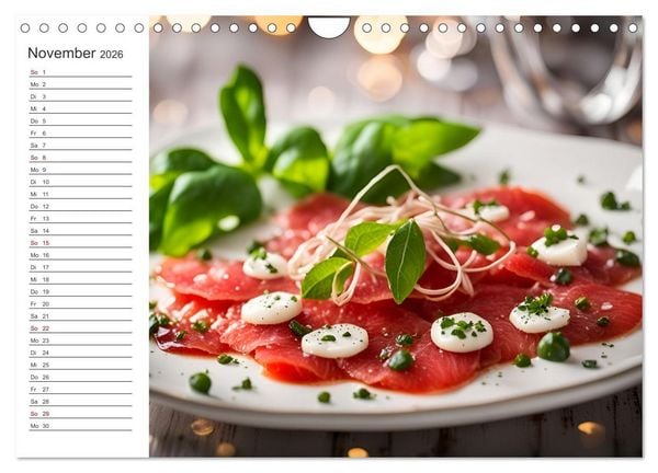 Produktbild: Buongusto Italia - Ein Jahr voller italienischer KI K&ouml;stlichkeiten (Wandkalender 2026 DIN A4 quer), CALVENDO Monatskalender