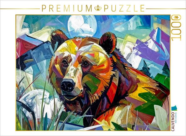 CALVENDO Puzzle Braunbär | 1000 Teile Lege-Größe 64x48cm Foto-Puzzle für glückliche Stunden