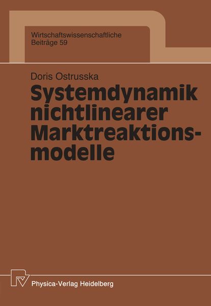 Produktbild: Systemdynamik nichtlinearer Marktreaktionsmodelle