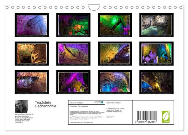 Produktbild: Tropfstein Dechenh&ouml;hle (Wandkalender 2026 DIN A4 quer), CALVENDO Monatskalender