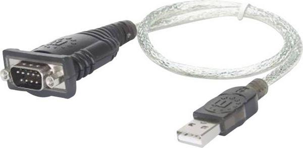 Produktbild: Manhattan USB 1.1 Adapter [1x USB 1.1 Stecker A - 1x D-SUB-Stecker 9pol.] 1.80 m vergoldete Steckkontakte
