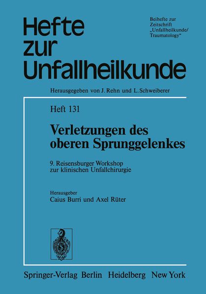 Verletzungen des oberen Sprunggelenkes, Taschenbuch von , Springer Berlin, 9783540085997