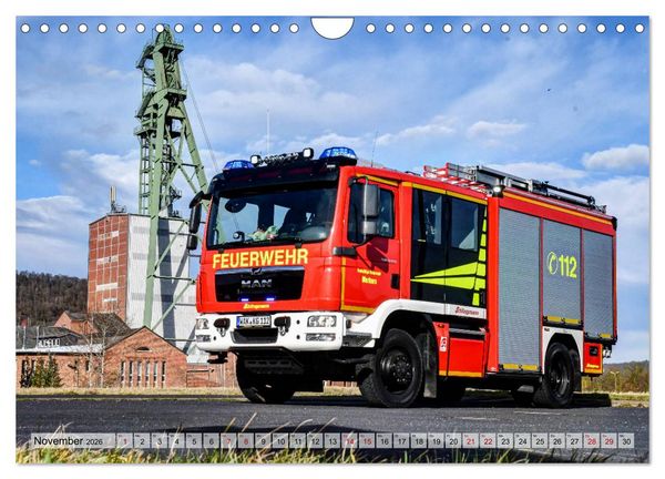 Produktbild: Feuerwehrfahrzeuge (Wandkalender 2026 DIN A4 quer), CALVENDO Monatskalender