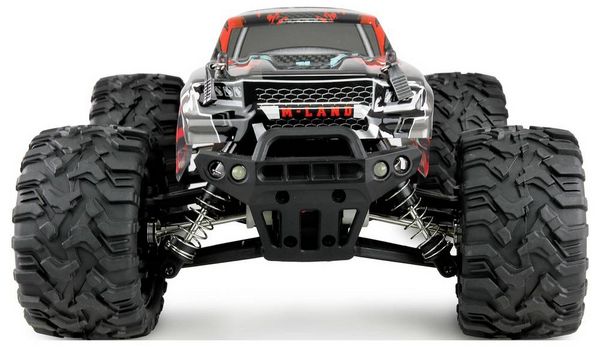 Produktbild: Amewi M-Land Rot Brushed 1:16 RC Einsteiger Modellauto Elektro Monstertruck Allradantrieb (4WD) RtR 2,4 GHz