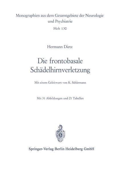 Produktbild: Die frontobasale Sch&auml;delhirnverletzung