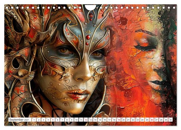 Produktbild: Geheimnis hinter der Maske (Wandkalender 2027 DIN A4 quer), CALVENDO Monatskalender