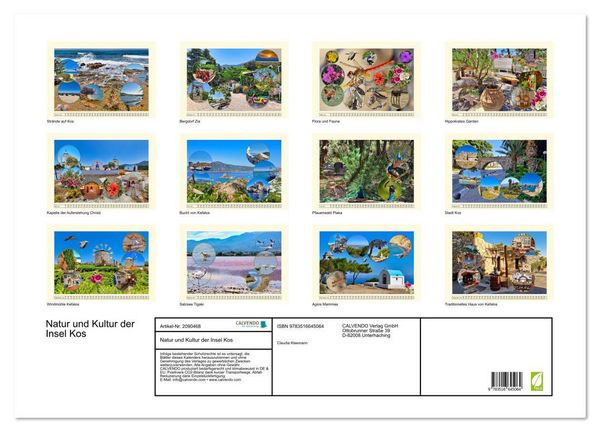 Produktbild: Natur und Kultur der Insel Kos (Wandkalender 2026 DIN A2 quer), CALVENDO Monatskalender