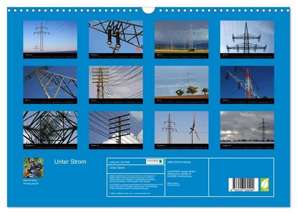 Produktbild: Unter Strom (Wandkalender 2026 DIN A3 quer), CALVENDO Monatskalender