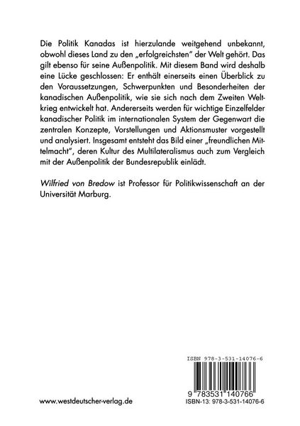 Produktbild: Die Au&szlig;enpolitik Kanadas