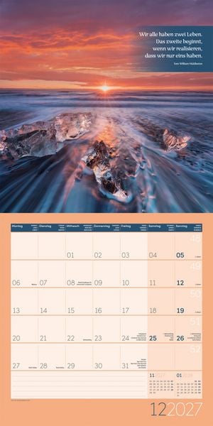 Produktbild: Momente f&uuml;r Dich Kalender 2027 - 30x30 - Art12