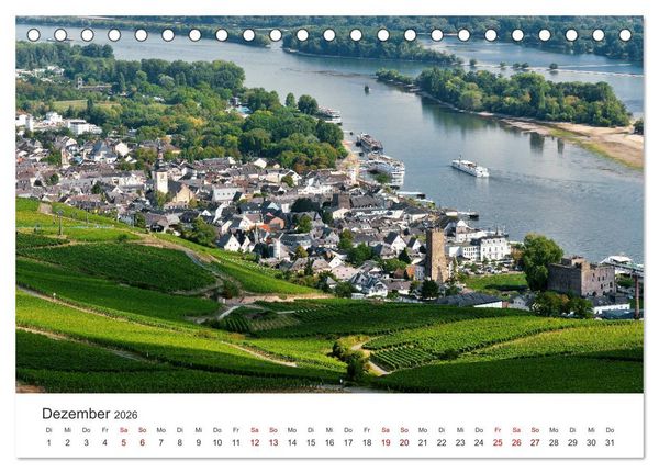 Produktbild: Burgen im Rheintal - Landschaft, Romantik, legend (Tischkalender 2026 DIN A5 quer), CALVENDO Monatskalender