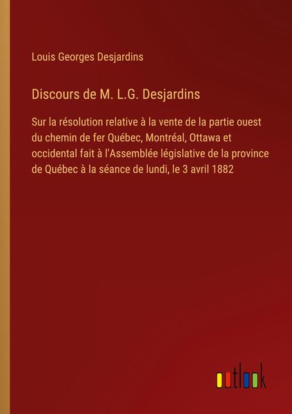 Produktbild: Discours de M. L.G. Desjardins