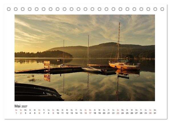 Produktbild: Morgens am Edersee (Tischkalender 2027 DIN A5 quer), CALVENDO Monatskalender