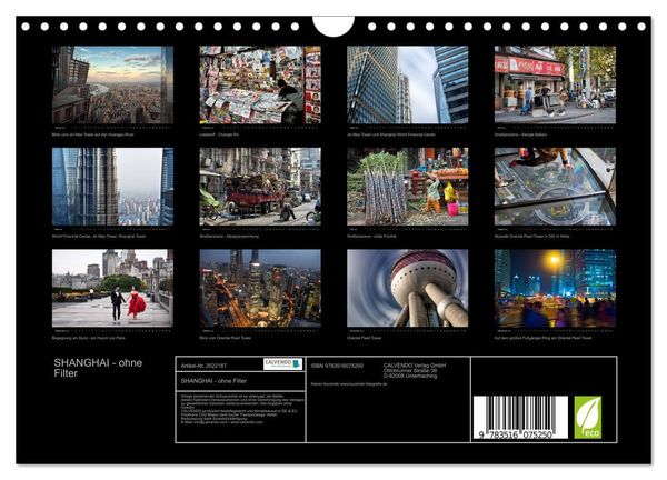 Produktbild: SHANGHAI - ohne Filter (Wandkalender 2026 DIN A4 quer), CALVENDO Monatskalender