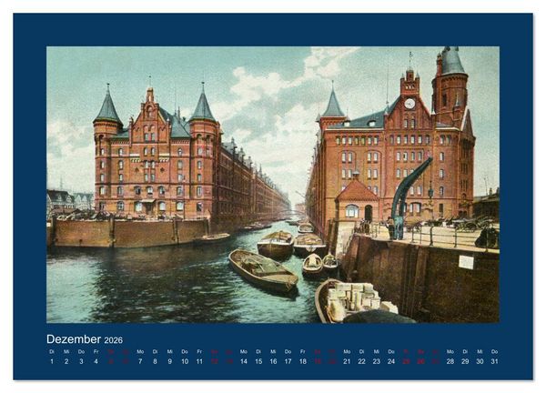 Produktbild: Lebendiges Hamburg von 1888 bis 1918 (Wandkalender 2026 DIN A3 quer), CALVENDO Monatskalender