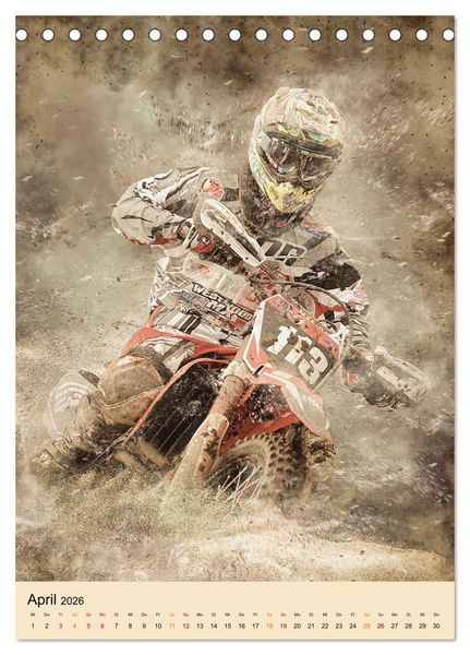 Produktbild: Motocross - Sport der Extreme (Tischkalender 2026 DIN A5 hoch), CALVENDO Monatskalender