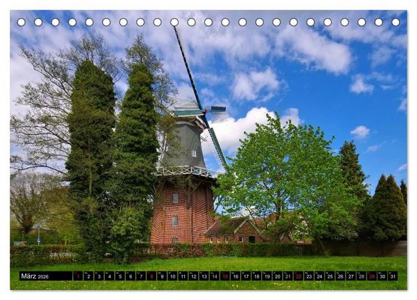 Produktbild: Papenburg und das Rheiderland (Tischkalender 2026 DIN A5 quer), CALVENDO Monatskalender