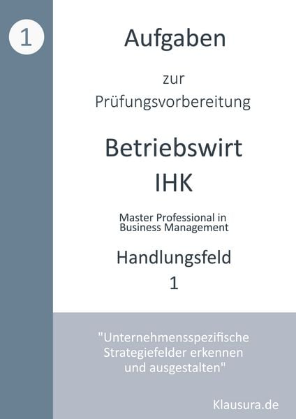 Produktbild: Aufgaben zur Pr&uuml;fungsvorbereitung gepr&uuml;fte Betriebswirte IHK