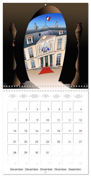 Produktbild: PARICATURES (Calendrier mural carr&eacute; 2026 30x30 cm) Calendrier double avec une page pour vos prises de notes