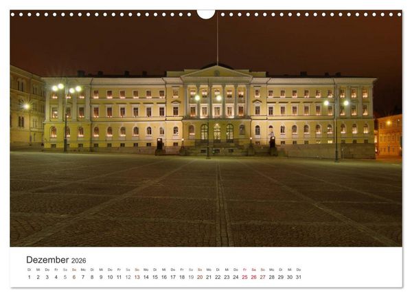 Produktbild: Helsinki - Hauptstadt am Finnischen Meerbusen (Wandkalender 2026 DIN A3 quer), CALVENDO Monatskalender