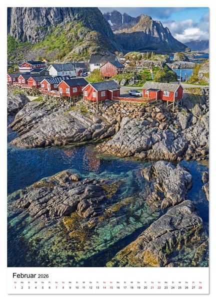 Produktbild: Lofoten - Atemberaubende Landschaften (hochwertiger Premium Wandkalender 2026 DIN A2 hoch), Kunstdruck in Hochglanz