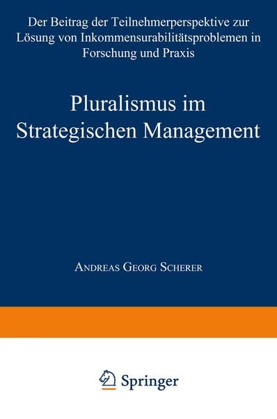 Produktbild: Pluralismus im Strategischen Management