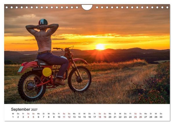 Produktbild: Echte M&auml;nner, coole Mopeds (Wandkalender 2027 DIN A4 quer), CALVENDO Monatskalender