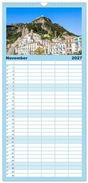 Produktbild: Familienplaner 2027 - Amalfi - Traumhafte K&uuml;ste zwischen Himmel und Meer mit 5 Spalten (Wandkalender, 21 x 45 cm) CALVENDO