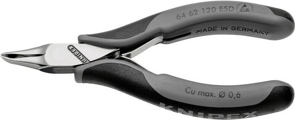 Produktbild: Knipex 64 62 120 ESD Elektronik- u. Feinmechanik Vornschneider mit Facette 120mm