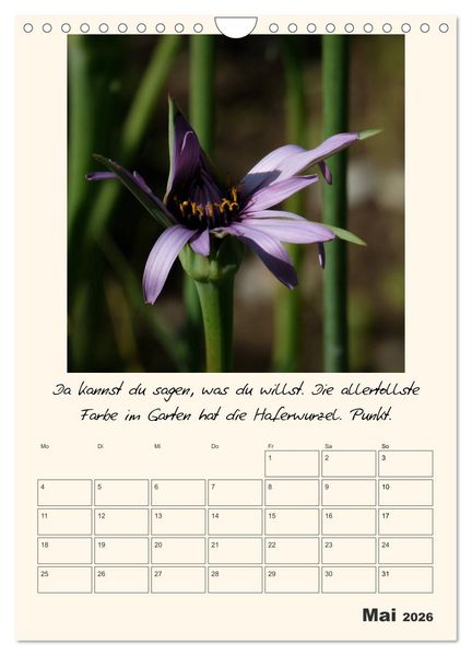 Produktbild: Gartengeschichten (Wandkalender 2026 DIN A4 hoch), CALVENDO Monatskalender