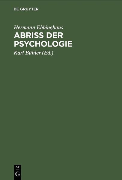 Produktbild: Abriss der Psychologie