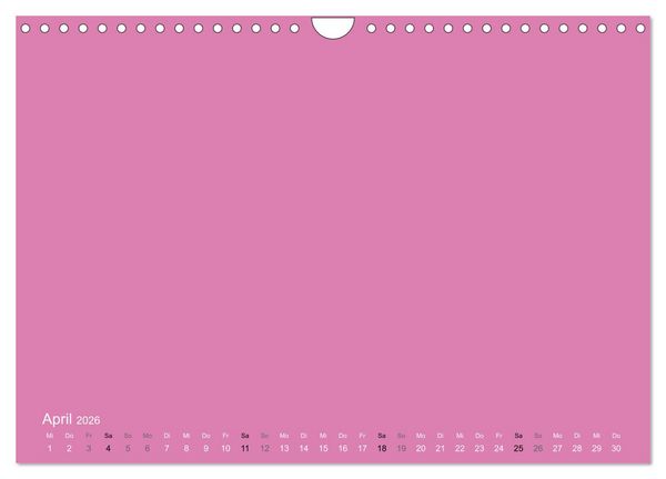 Produktbild: Bastelkalender - Pink (Wandkalender 2026 DIN A4 quer), CALVENDO Monatskalender