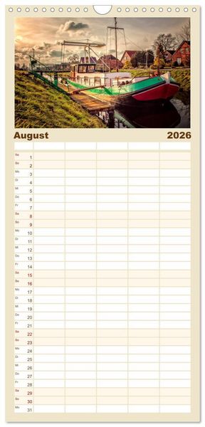 Produktbild: Familienplaner 2026 - Mein Ostfriesland mit 5 Spalten (Wandkalender, 21 x 45 cm) CALVENDO