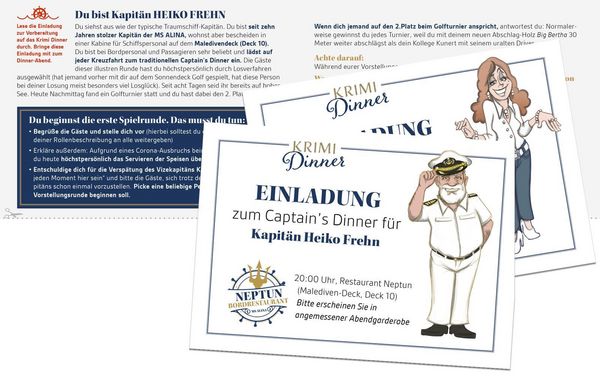 Krimi-Dinner-Buch: Tödliches Captain's Dinner
