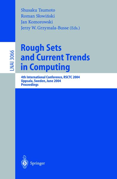 Produktbild: Rough Sets and Current Trends in Computing