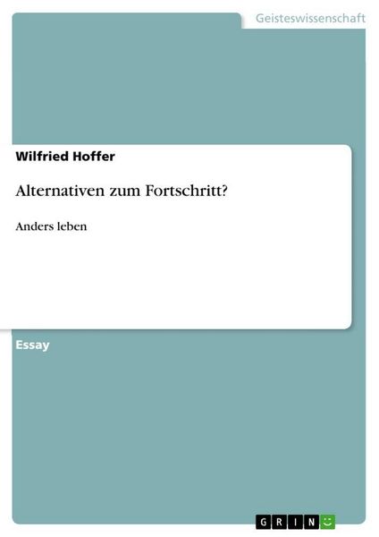 Produktbild: Alternativen zum Fortschritt?