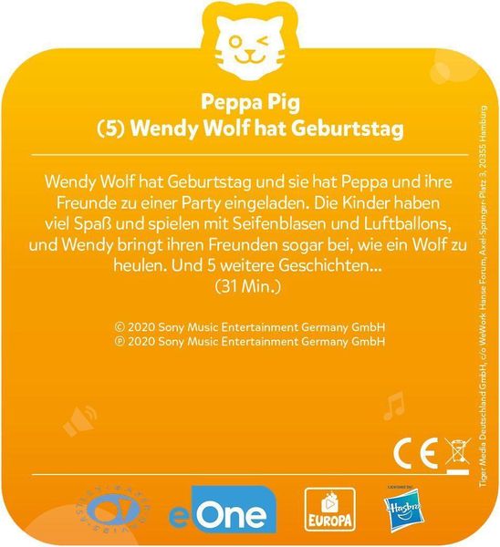 Produktbild: tigercard - Peppa Pig - Folge 5: Wendy Wolf hat Geburtstag