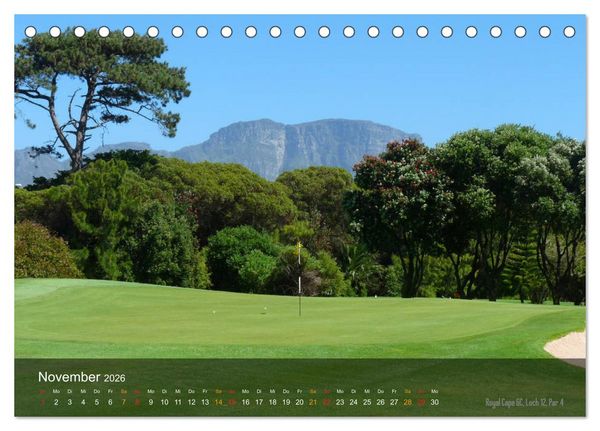 Produktbild: Golfpl&auml;tze Kapstadt (Tischkalender 2026 DIN A5 quer), CALVENDO Monatskalender