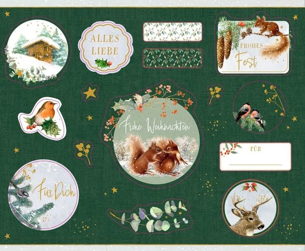 Produktbild: Stickerbuch: Zauberhafte Weihnachtssticker - M. Bastin