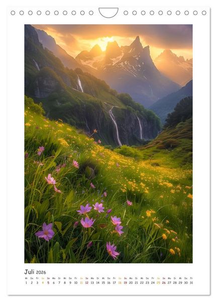 Produktbild: Die Harmonie der Elemente - Die verborgenen Geheimnisse der Wasserf&auml;lle (Wandkalender 2026 DIN A4 hoch), CALVENDO Monatskalender