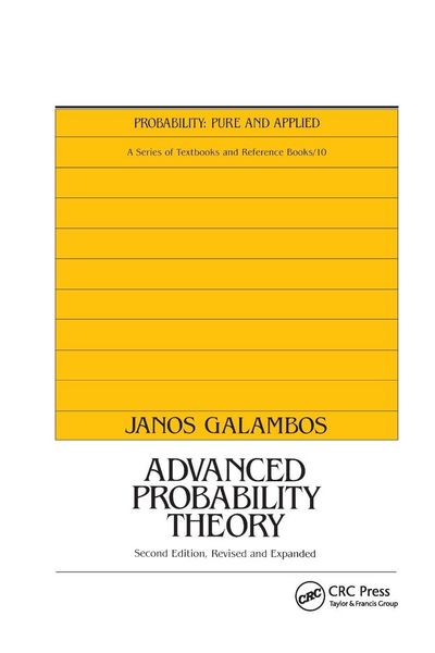 Produktbild: Advanced Probability Theory, Second Edition,