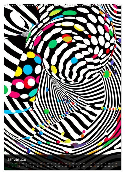 Produktbild: OP Art Nichts f&uuml;r schwache Augen (hochwertiger Premium Wandkalender 2026 DIN A2 hoch), Kunstdruck in Hochglanz