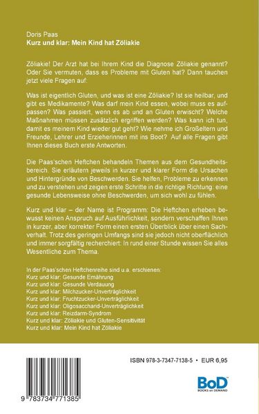 Produktbild: Kurz und klar: Mein Kind hat Z&ouml;liakie