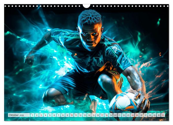Produktbild: FU&szlig;BALLFIEBER Dynamische Szenen (Wandkalender 2026 DIN A3 quer), CALVENDO Monatskalender