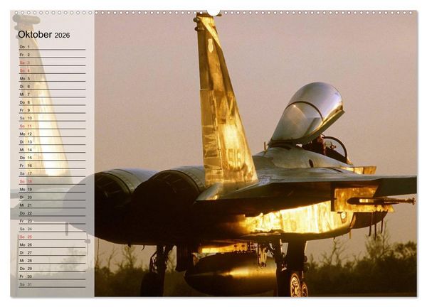 Produktbild: Kampfjets. U.S. Aircraft (hochwertiger Premium Wandkalender 2026 DIN A2 quer), Kunstdruck in Hochglanz