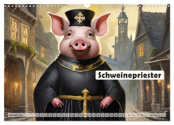Produktbild: Wortw&ouml;rtlich - Tierische Spr&uuml;che (Wandkalender 2026 DIN A3 quer), CALVENDO Monatskalender