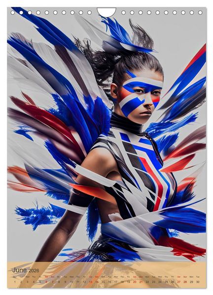 Produktbild: American beauties in a feather style (Wall Calendar 2026 DIN A4 portrait), CALVENDO 12 Month Wall Calendar
